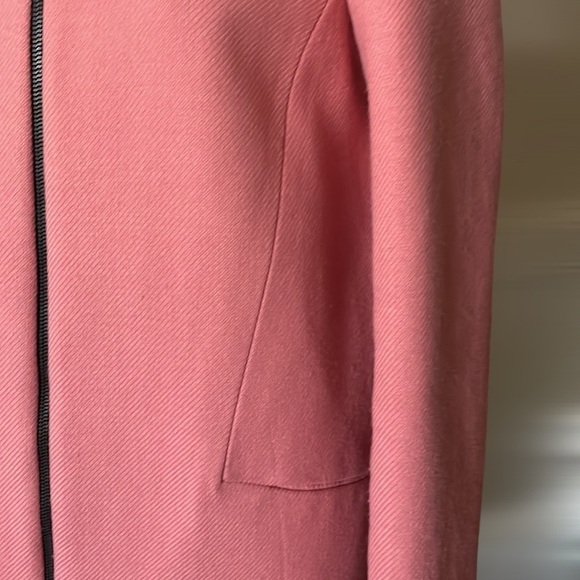 Zara Basic Zippered Outerwear Coat Pink S - Picture 5 of 10